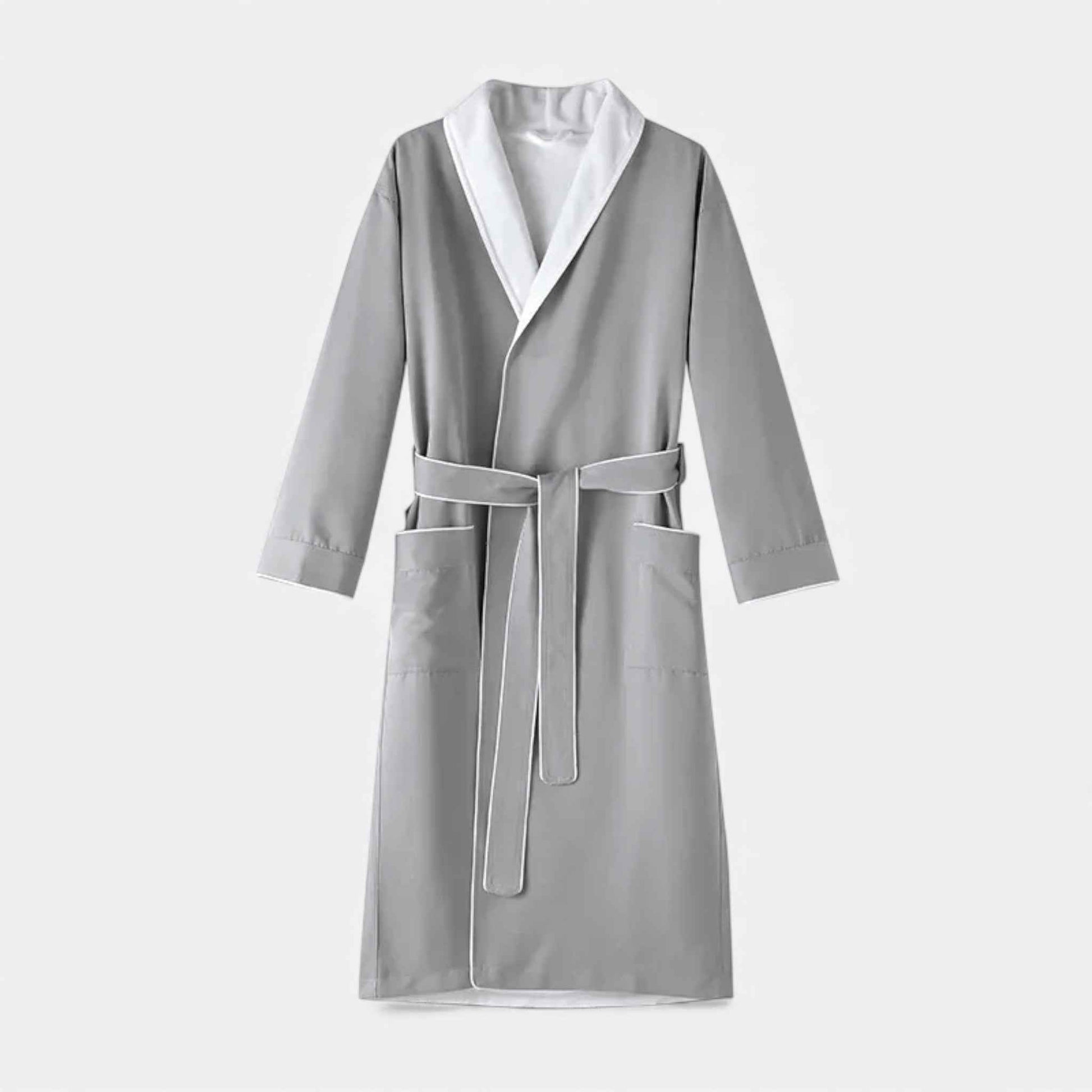 Unisex Double-Layer Cotton Bathrobe