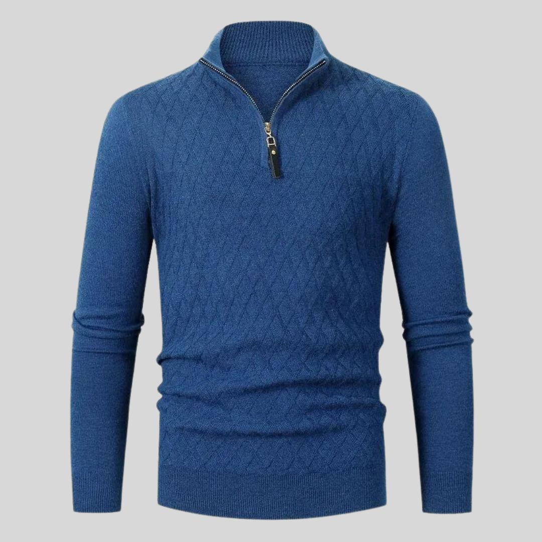 Men's Lightweight Quarter Zip Sweater – Stylish Knit Jumper