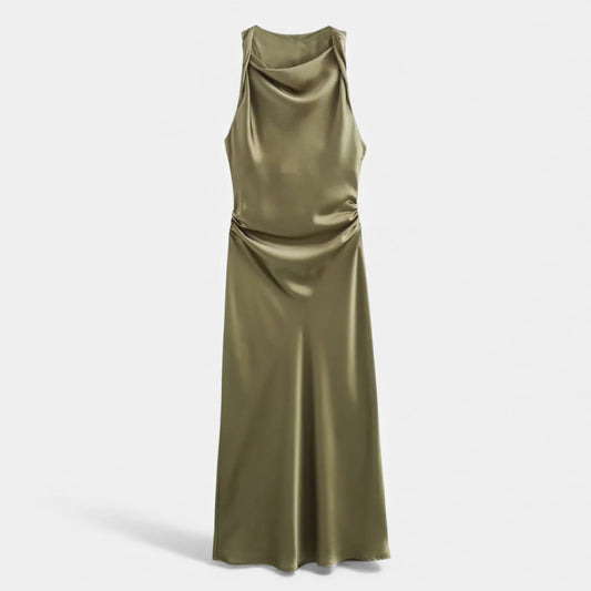Women’s Satin Slip Midi Dress - Navenport