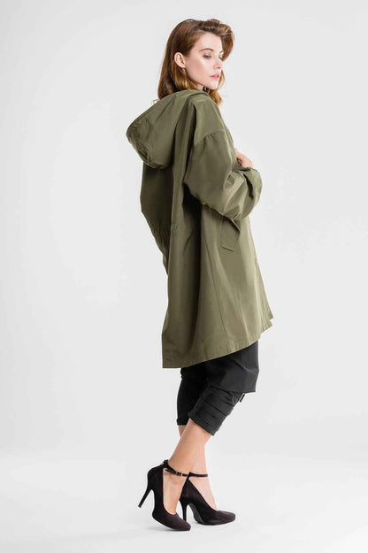 Women's Oversized Waterproof Hooded Windbreaker Rain Jacket | Ideal for Outdoor Adventures