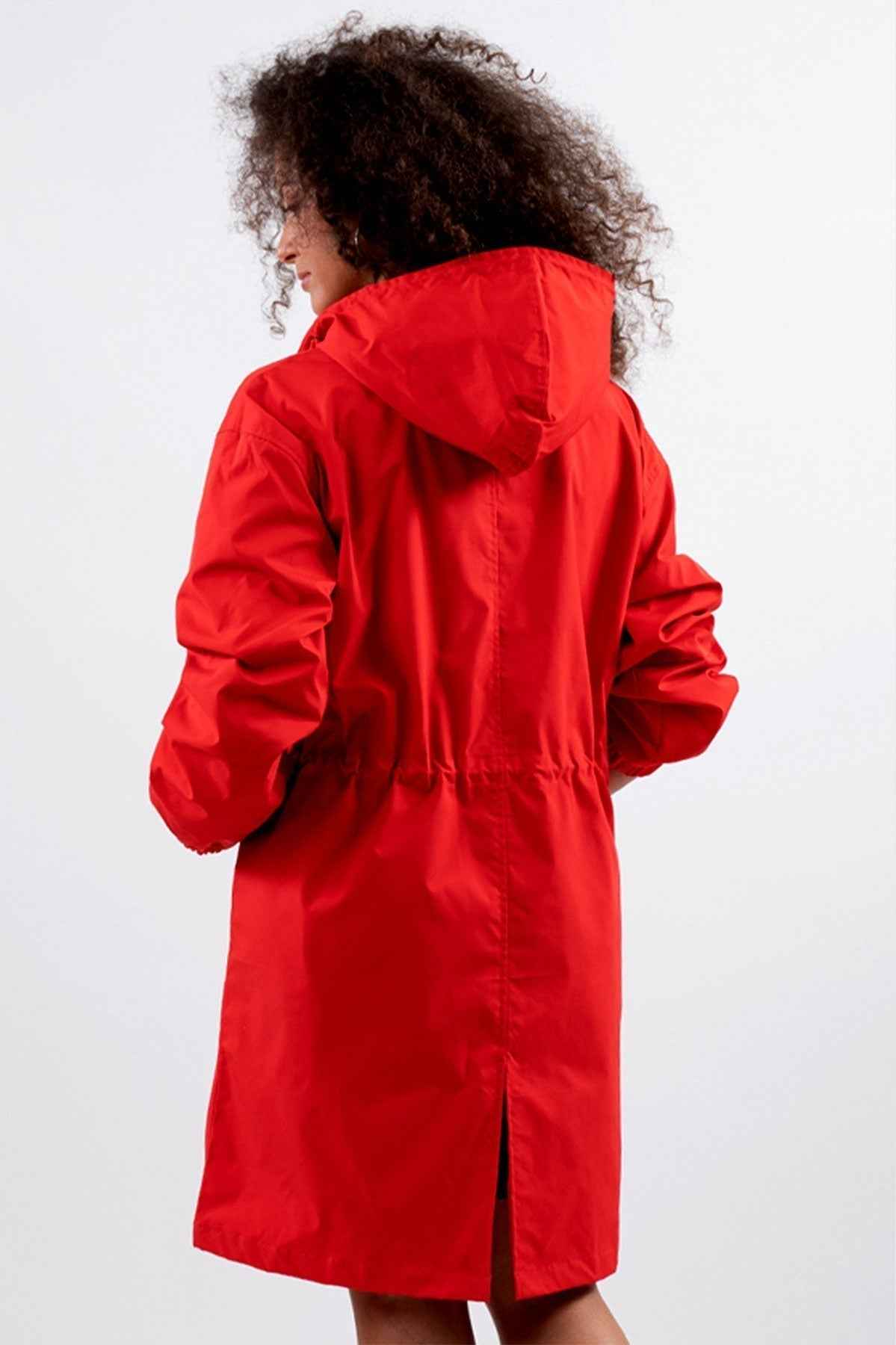 Women's Oversized Waterproof Hooded Windbreaker Rain Jacket | Ideal for Outdoor Adventures