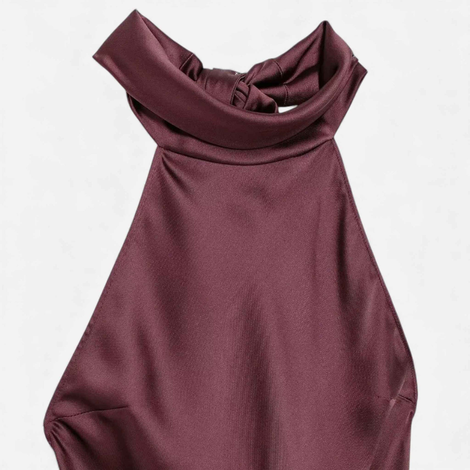 Women’s Backless Satin Long Dress