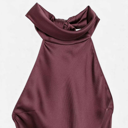Women’s Backless Satin Long Dress