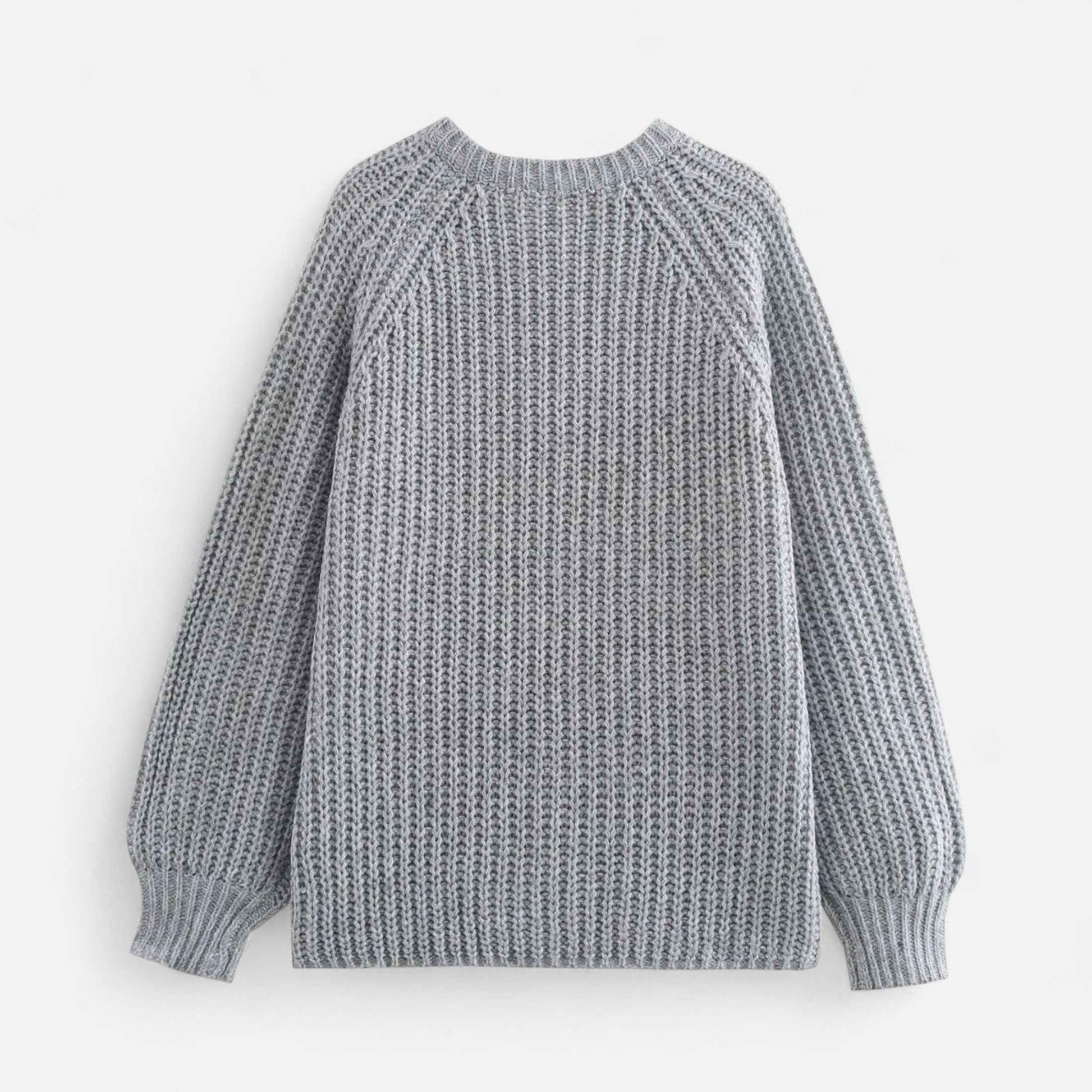 Women’s Round Neck Knit Cardigan – Effortless Winter Grace