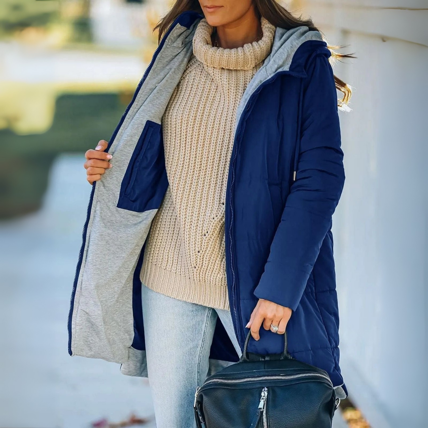 Lavinia Casual Hooded Puffer Down Jacket