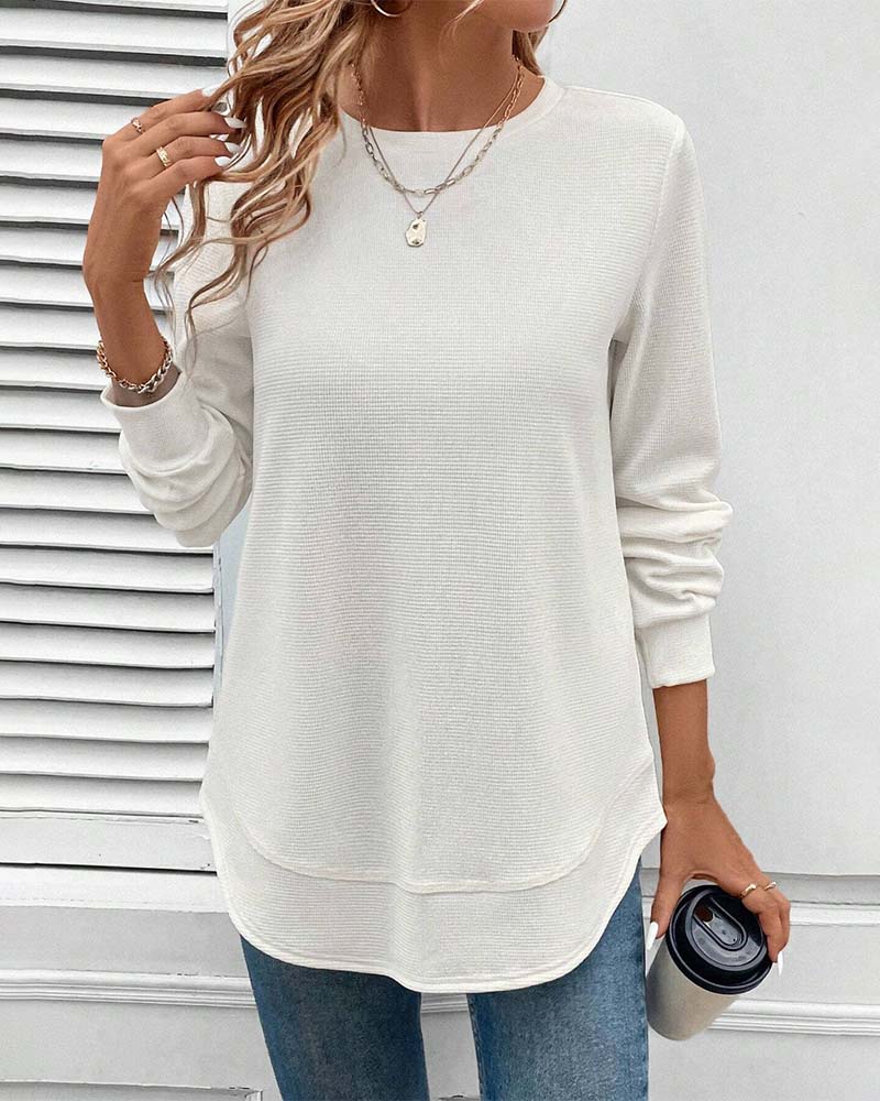Alisa O-Neck Long Sleeve Shirt