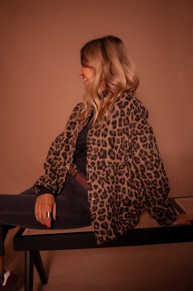 Leona™ Luxe Leopard Print Bomber Jacket