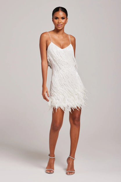 Brielle | Mini Dress with Feather Accents