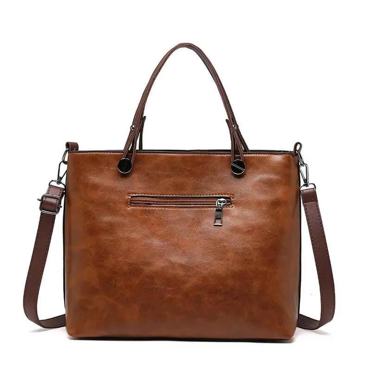 Leather Handbag for Women With Adjustable Strap And Multiple Pockets