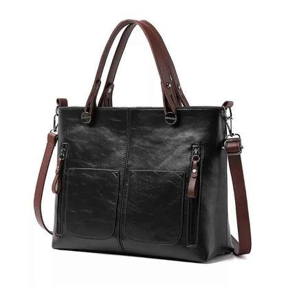 Leather Handbag for Women With Adjustable Strap And Multiple Pockets