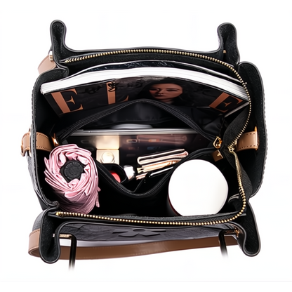 Floral Print Leather Crossbody Bag