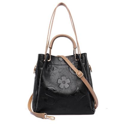 Floral Print Leather Crossbody Bag