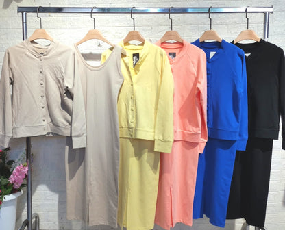 AMELIA™ Ribbed knit midi dress & bomber jacket set