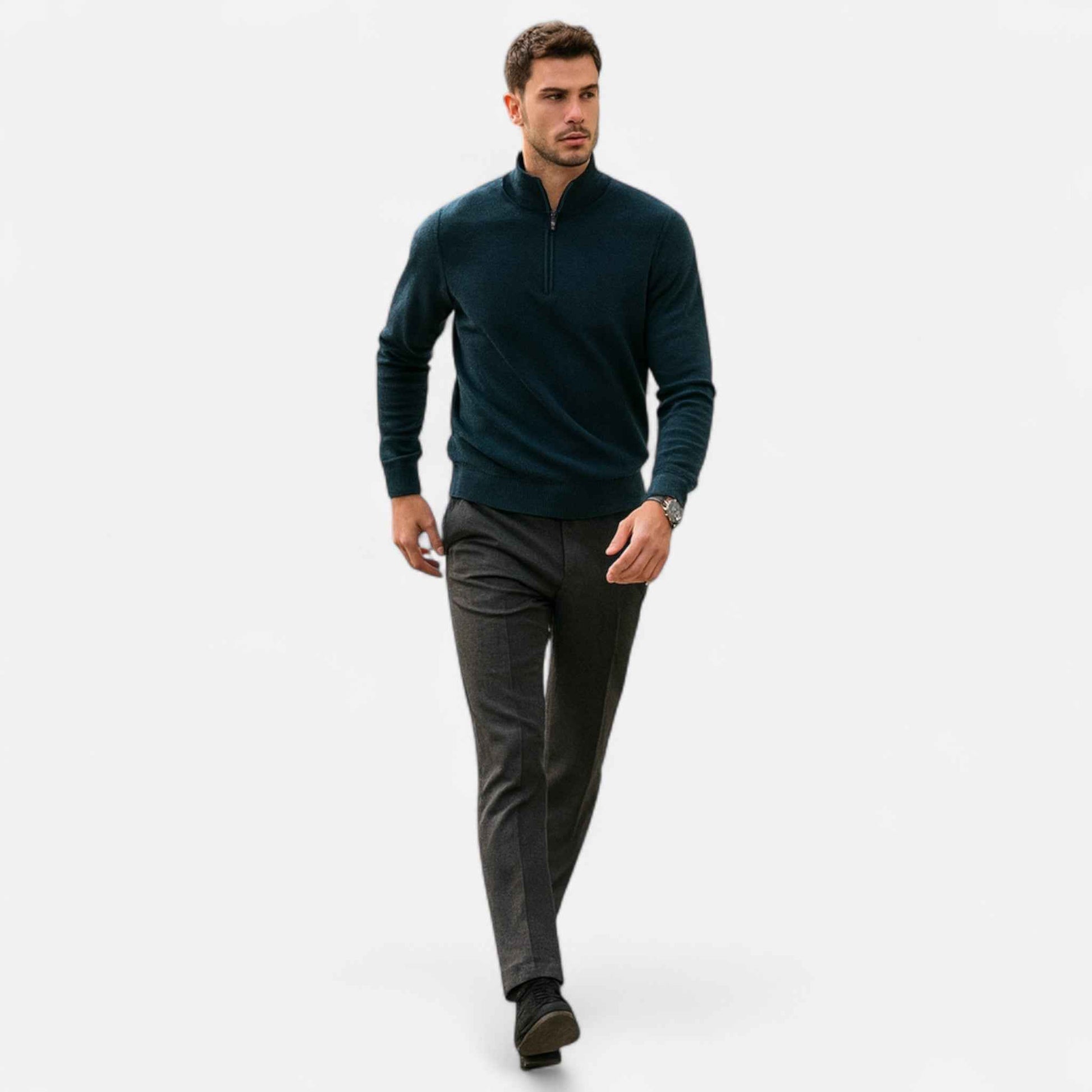 Men’s Merino Wool Half-Zip Sweater
