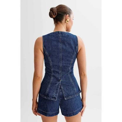 Stylish Two-Piece Denim Set