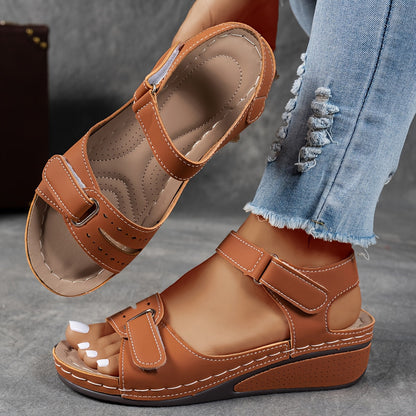 Casual Women's Sandals - Orthopedic Design with Adjustable Straps & Cushioned Insoles