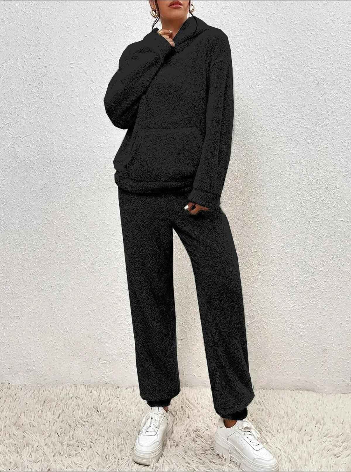 Snuggly Teddy Hoodie and Pants Loungewear Set