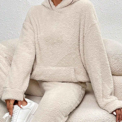 Snuggly Teddy Hoodie and Pants Loungewear Set