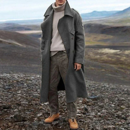 Preston | Men's Double-Breasted Long Coat