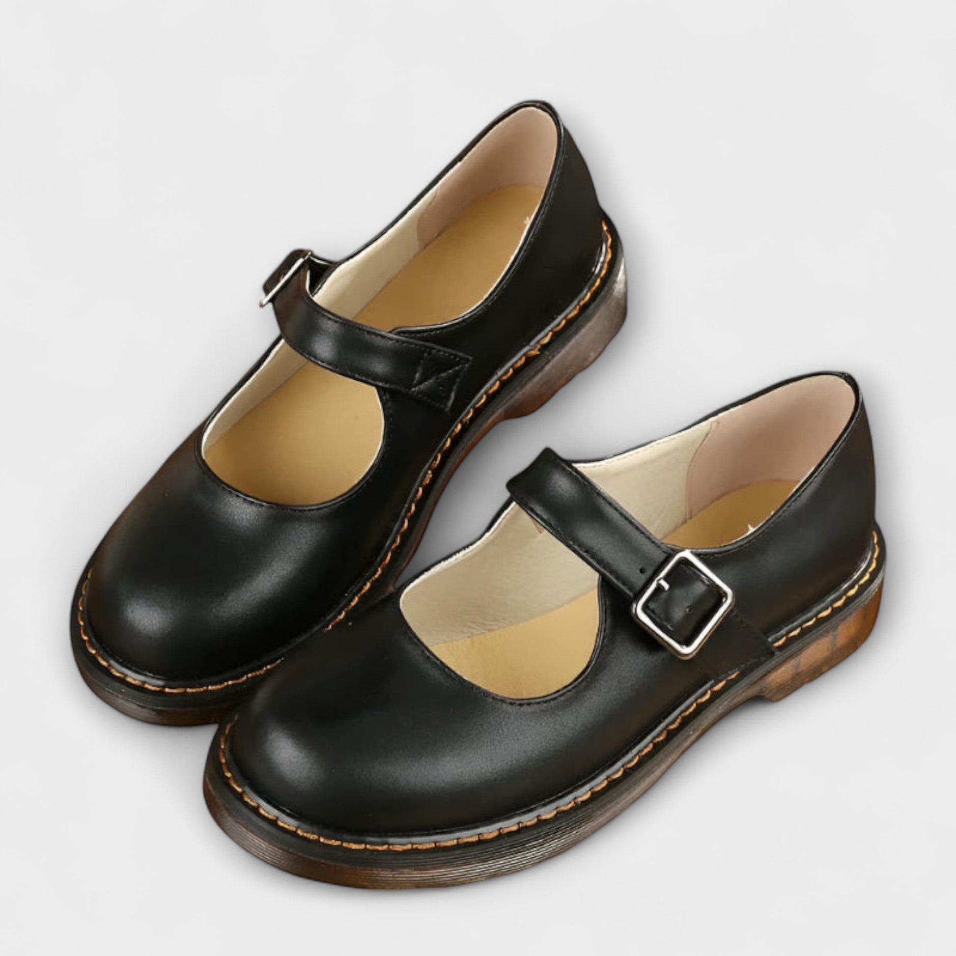 Elegant Women's Mary Jane Flats with Adjustable Buckle Strap for Comfort 1