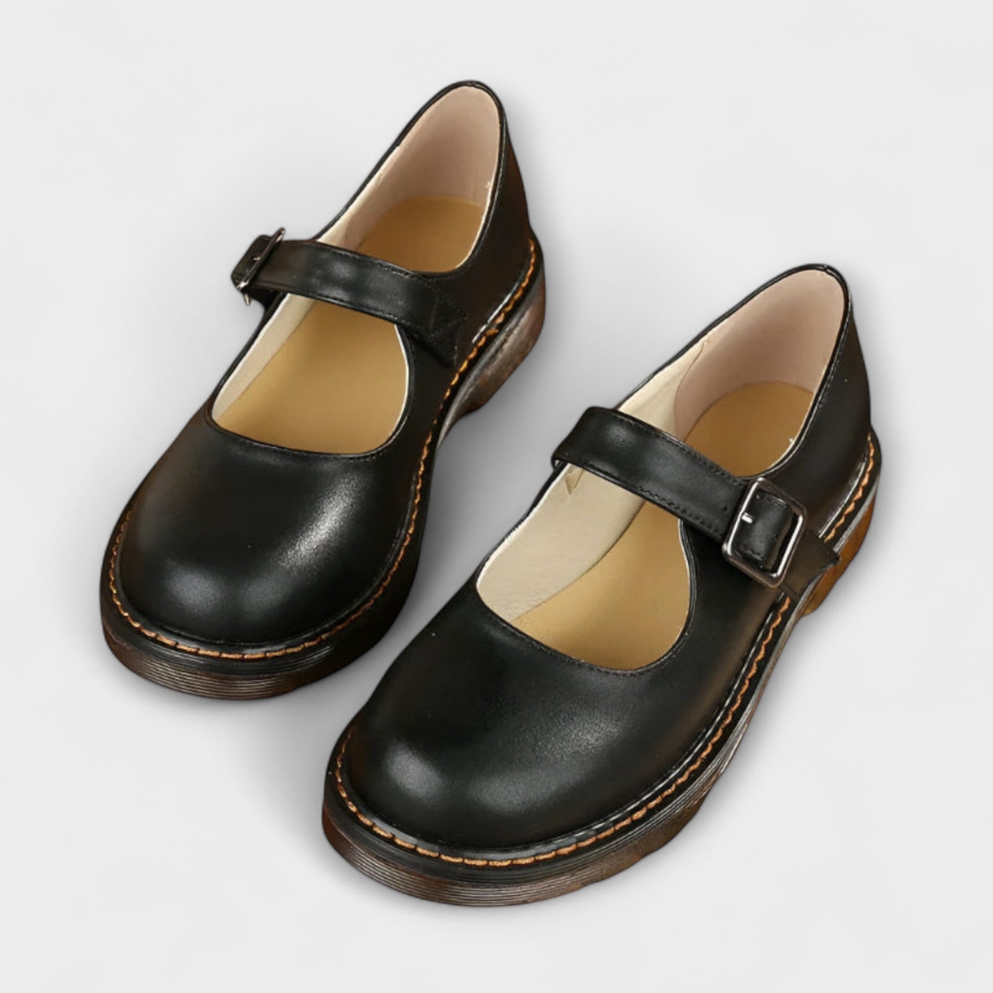 Elegant Women's Mary Jane Flats with Adjustable Buckle Strap for Comfort 2