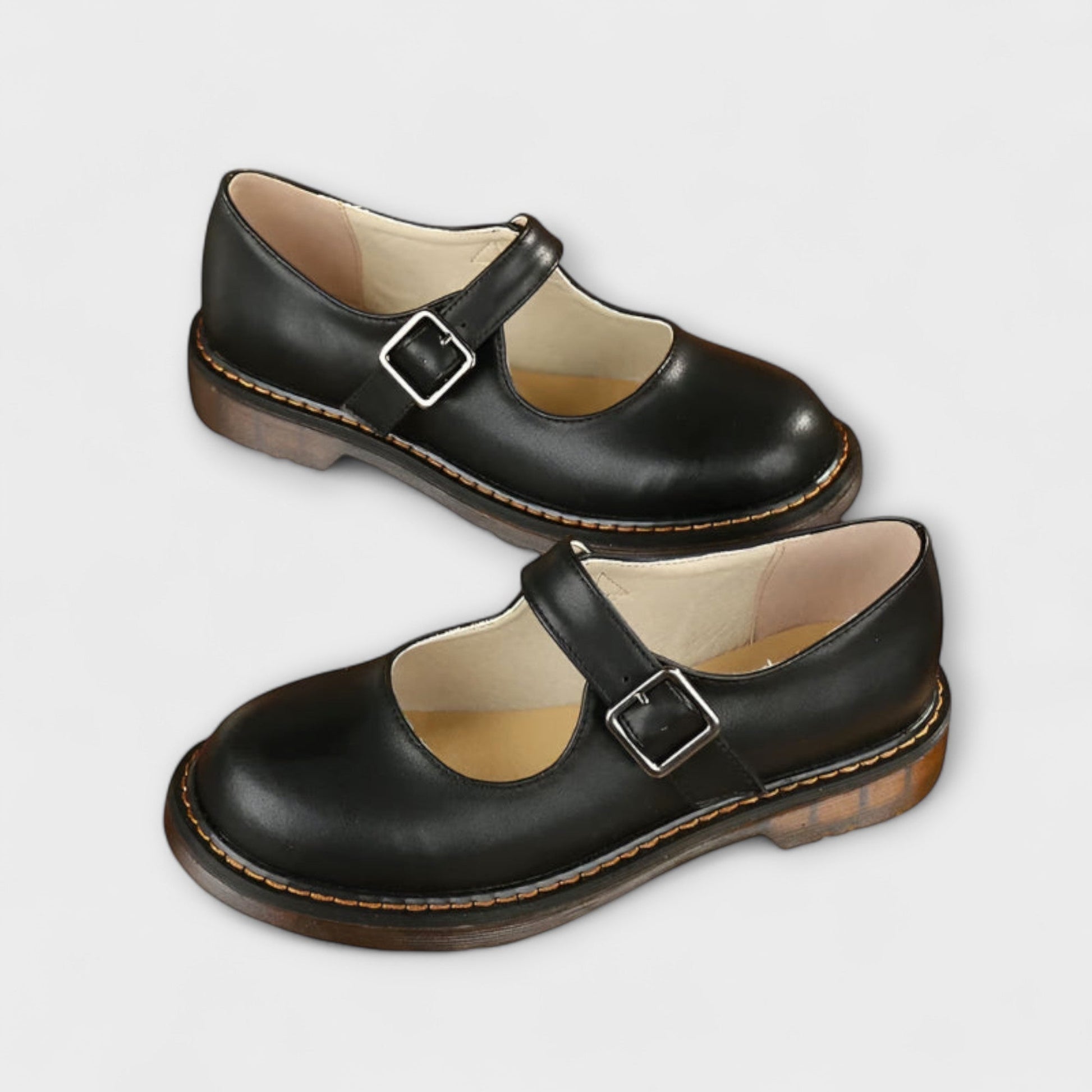 Elegant Women's Mary Jane Flats with Adjustable Buckle Strap for Comfort 3