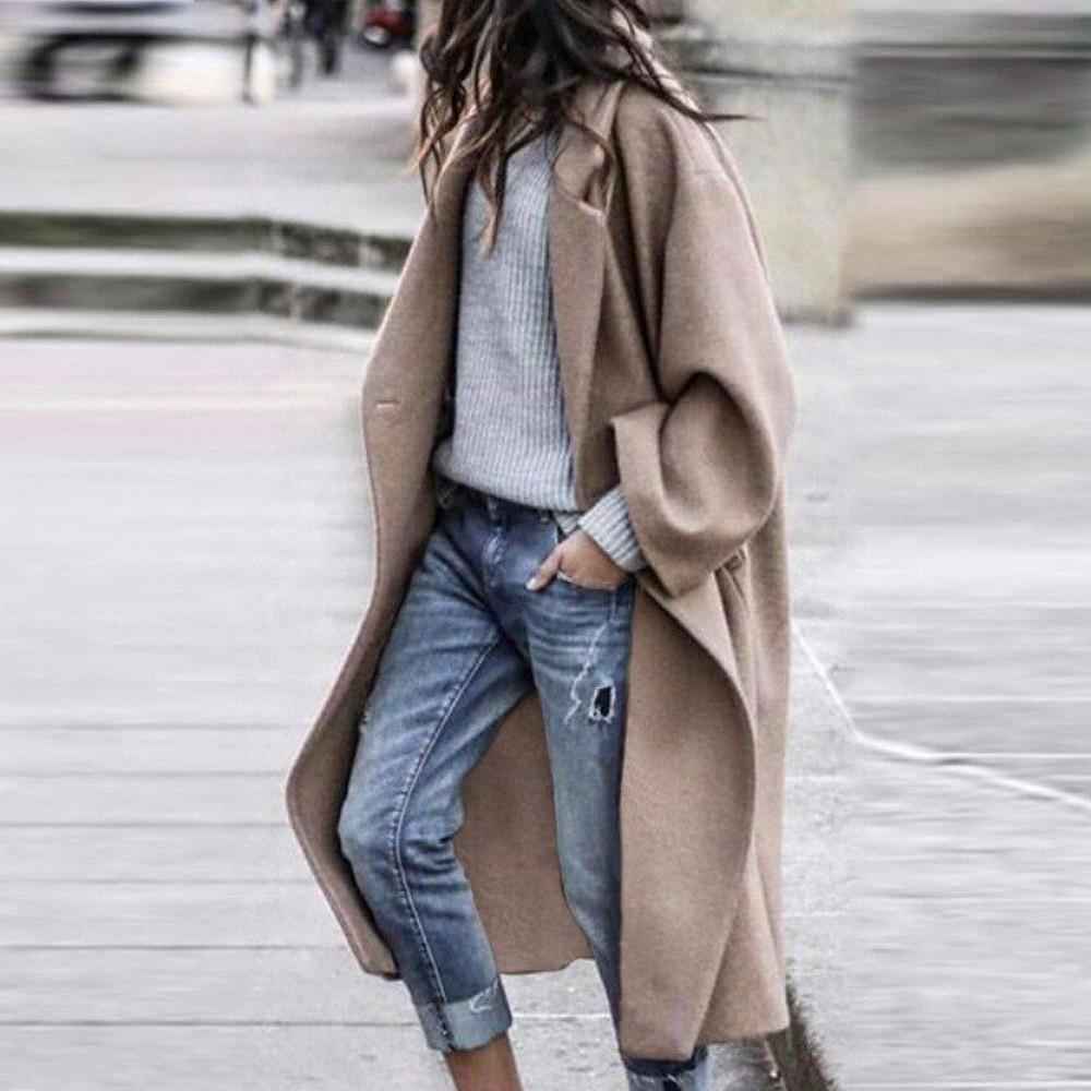 Women’s Elegant Long Winter Coat – Warm Tailored Jacket for Cold Weather