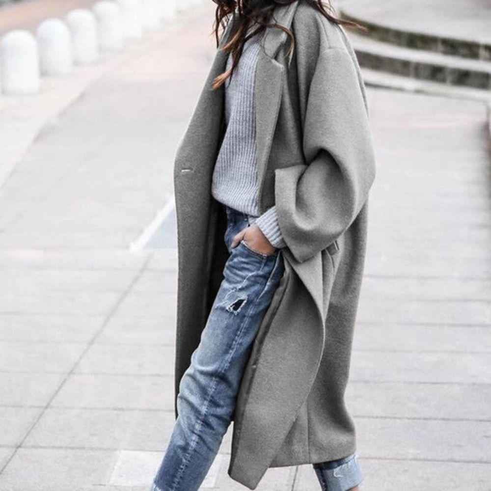 Women’s Elegant Long Winter Coat – Warm Tailored Jacket for Cold Weather