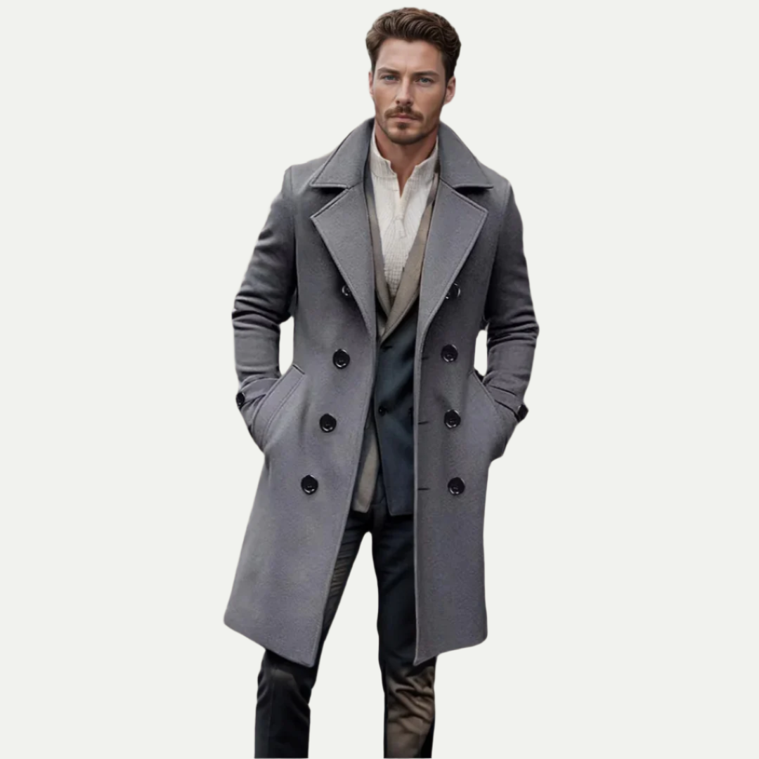 Men's Stylish Overcoat - Long Winter Coat - Navenport