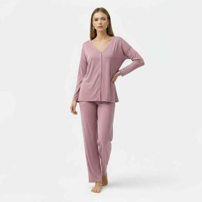 Women's Cozy Two-Piece Cashmere-Feel Loungewear Set