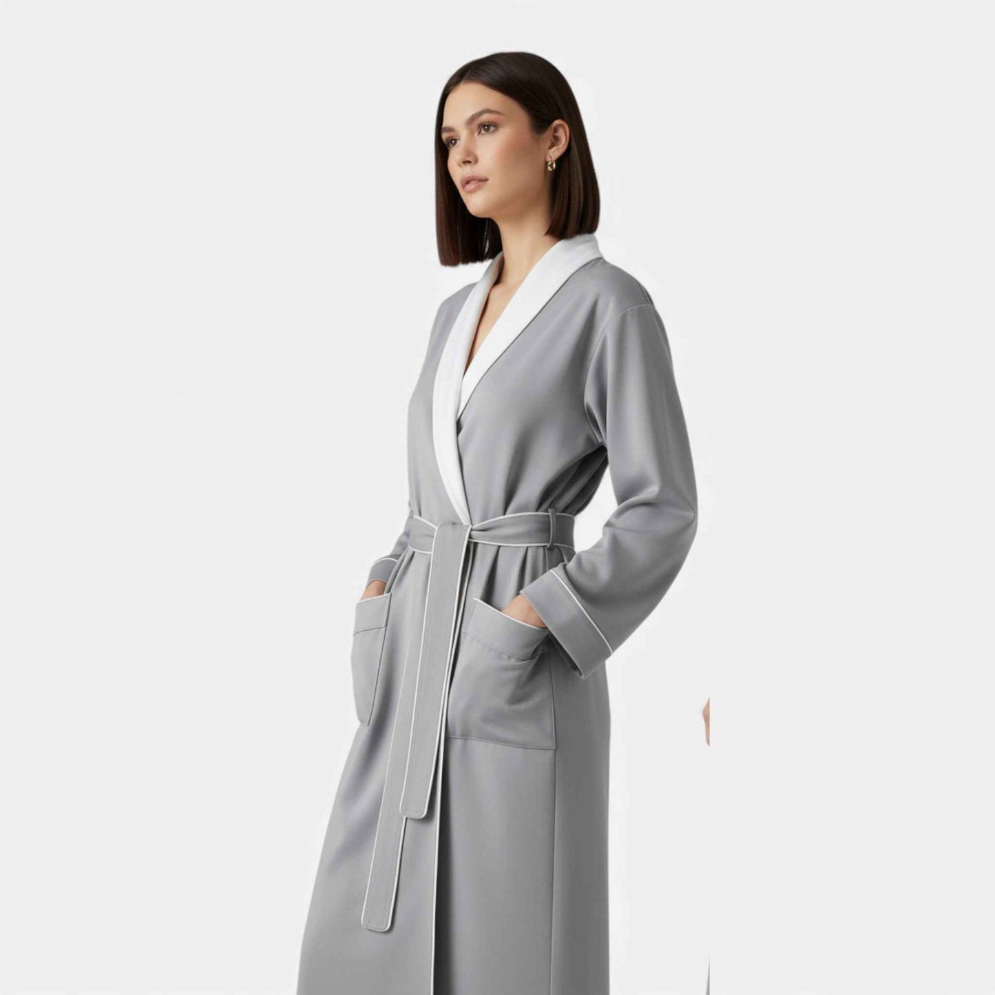 Unisex Double-Layer Cotton Bathrobe