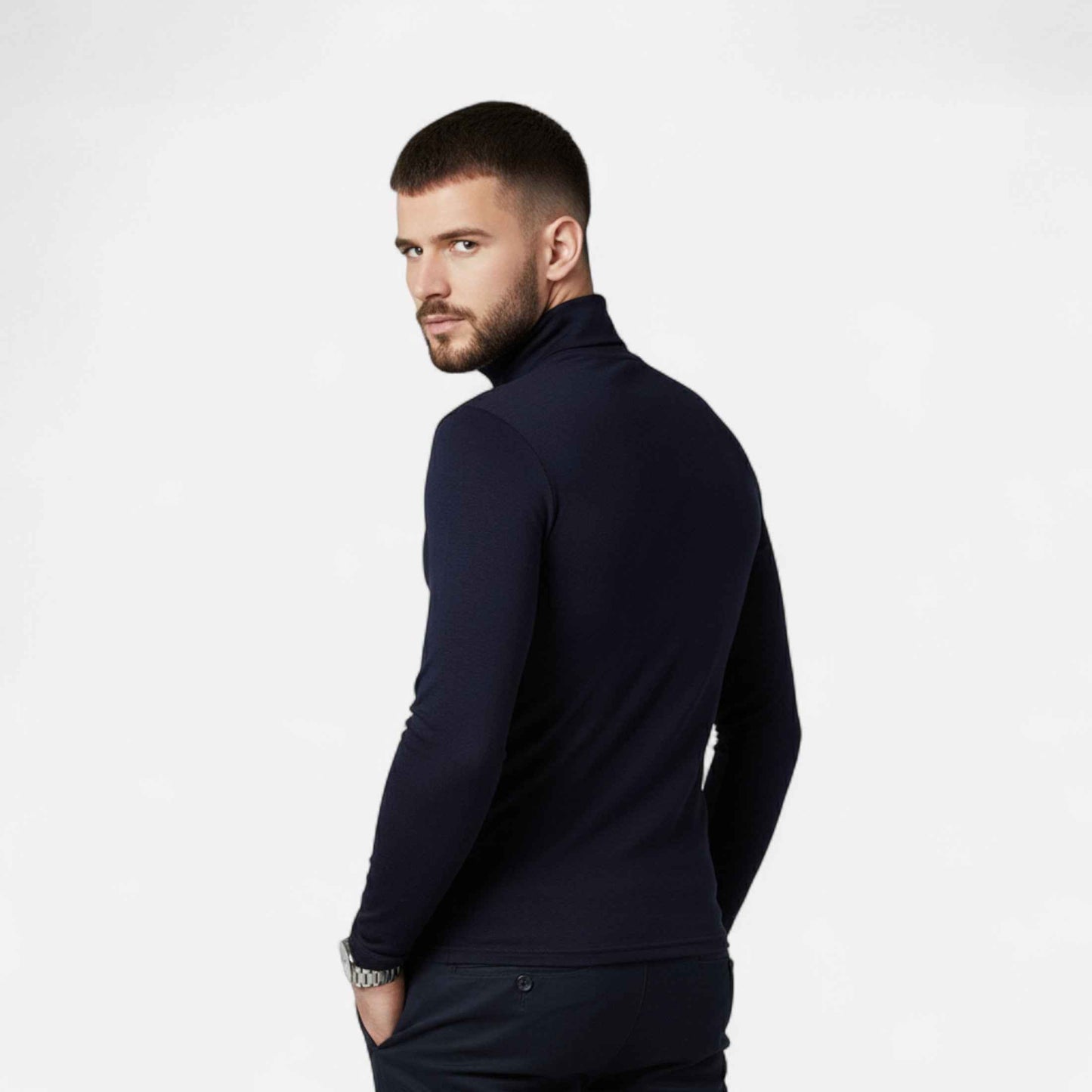 Men's Slim Fit Turtleneck Sweater – Perfect for Autumn & Winter