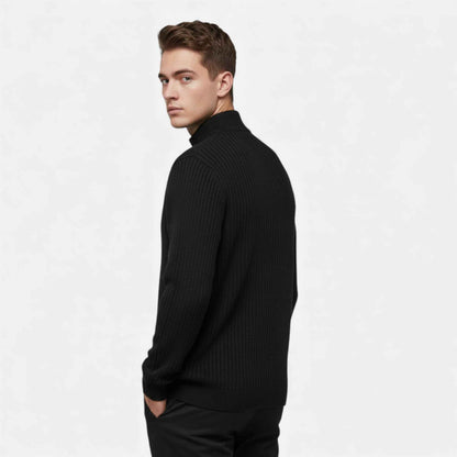 Men's Cozy Knitted Half-Zip Sweater