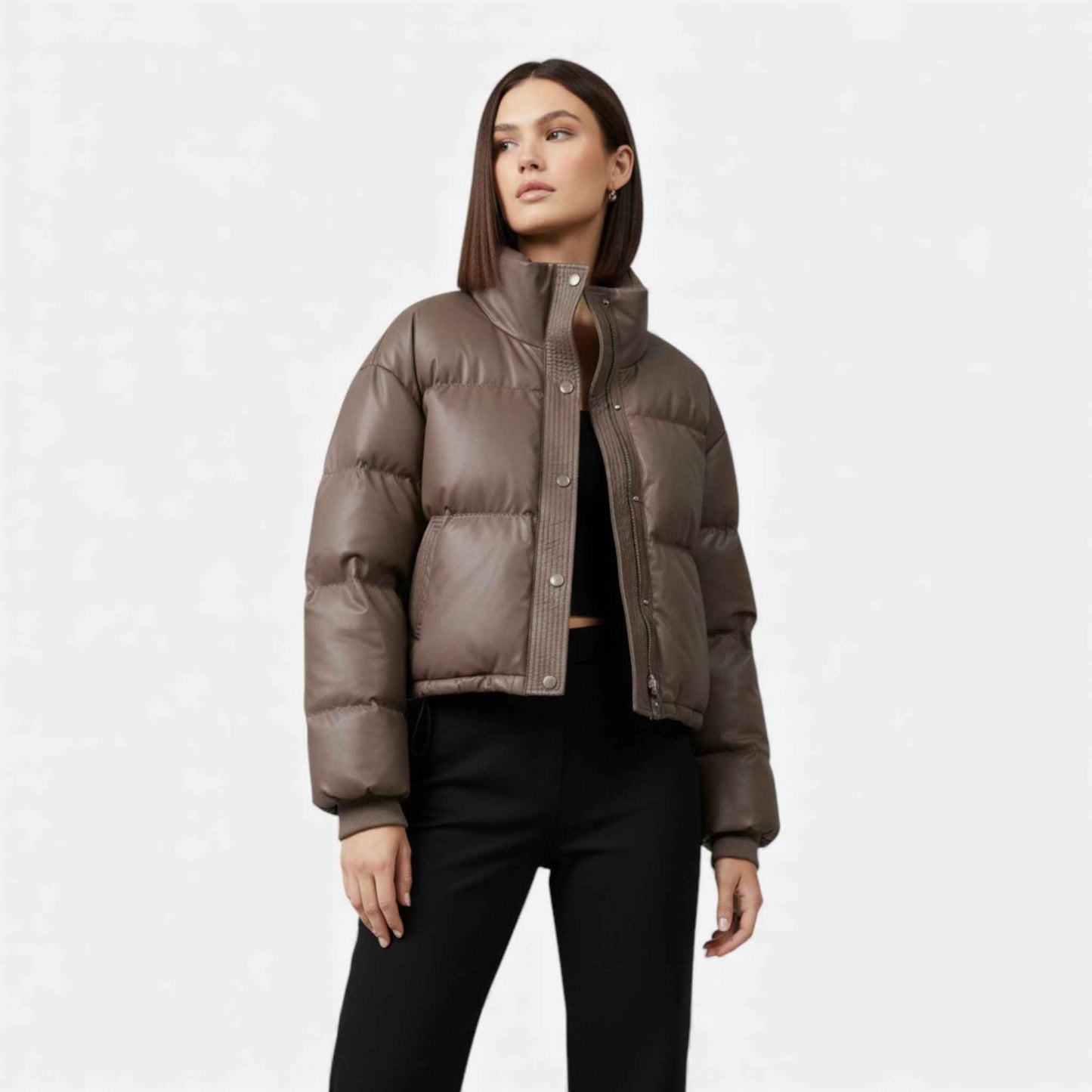 Women's Short Quilted Puffer Jacket