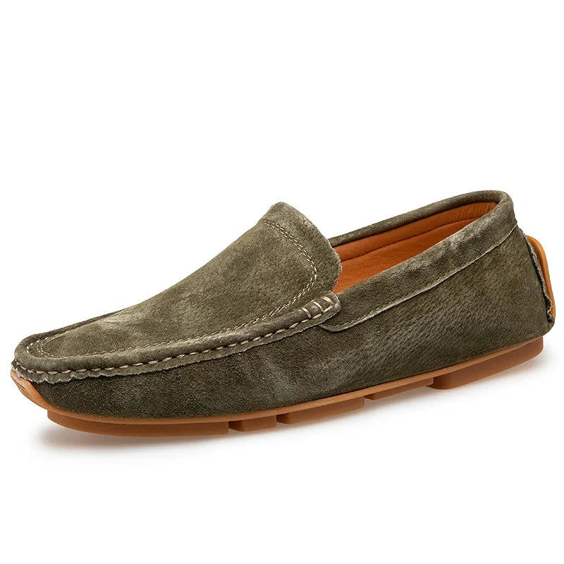 Radcliff Suede Loafers with Stitched Detail