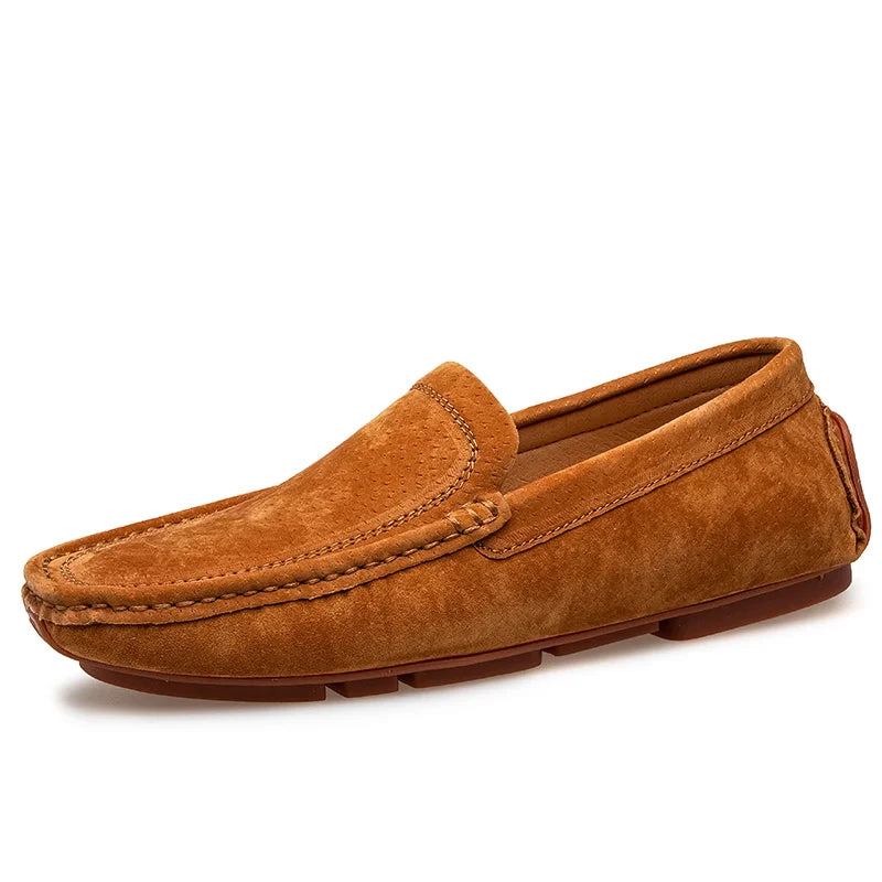 Radcliff Suede Loafers with Stitched Detail