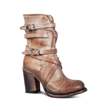 Women's Vintage Leather Ankle Boots