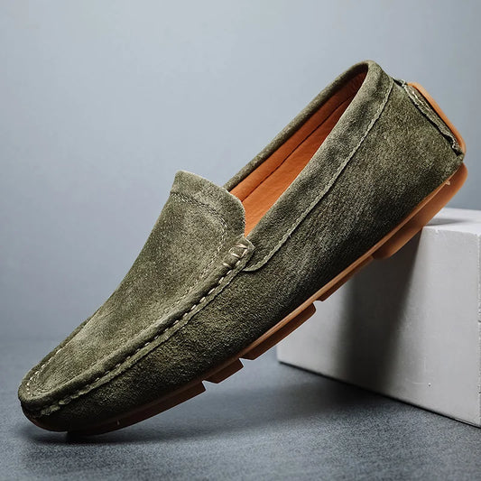 Radcliff Suede Loafers with Stitched Detail