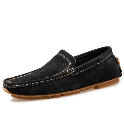 Radcliff Suede Loafers with Stitched Detail