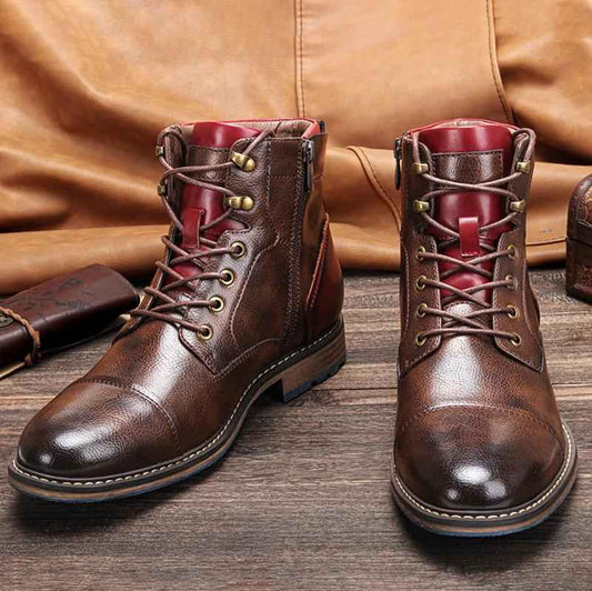 Men's Oxford Boots with Cushioned Insoles
