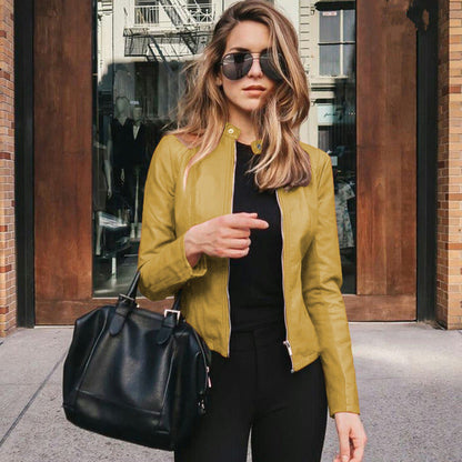 Aster | Women Leather Jacket - Navenport