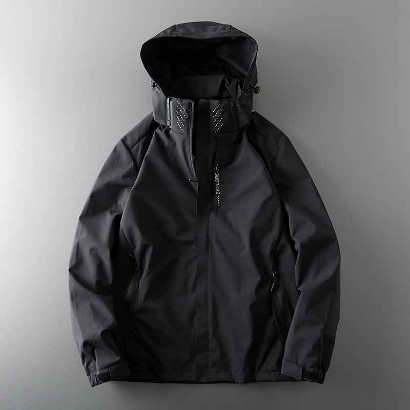 Womens' Hooded Rain Jacket with Convenient Pockets