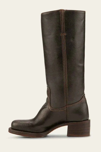 Slim Fit Knee-High Boots with Structured Sole