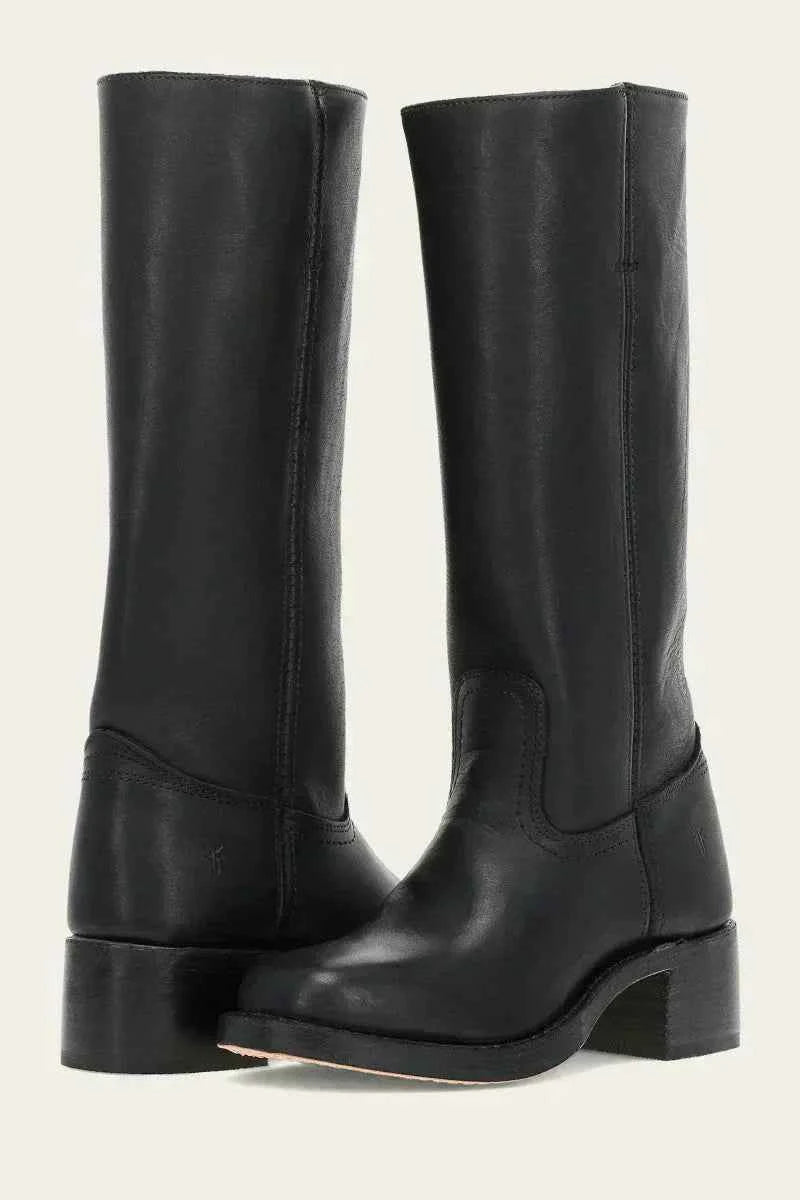 Slim Fit Knee-High Boots with Structured Sole