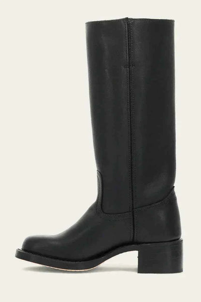 Slim Fit Knee-High Boots with Structured Sole