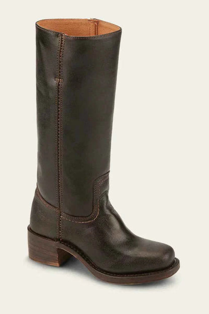 Slim Fit Knee-High Boots with Structured Sole