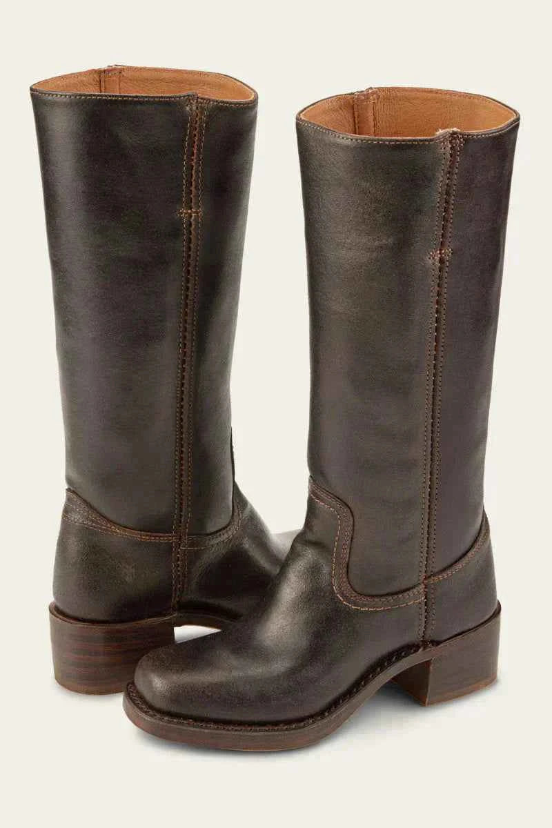 Slim Fit Knee-High Boots with Structured Sole