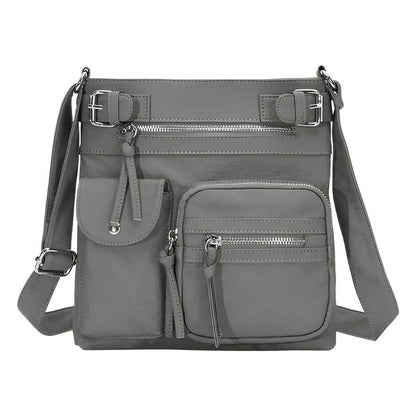 Leather Shoulder Bag for Women - With Multiple Compartments