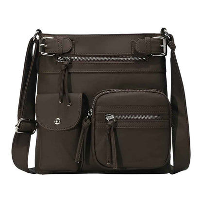 Leather Shoulder Bag for Women - With Multiple Compartments