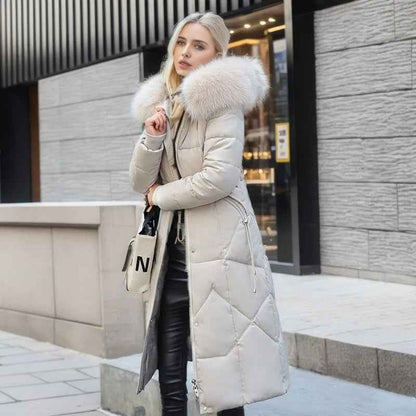 Women's Faux Fur Long Puffer Parka